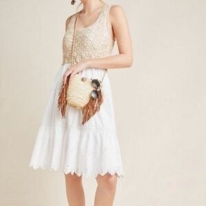 Anthropologie Brittney Crochet-Top Dress XS